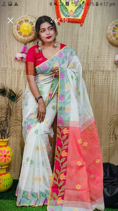 Tishu handloom saree  uploaded by RADHAGOBINDO HANDLOOM SAREE on 1/26/2023