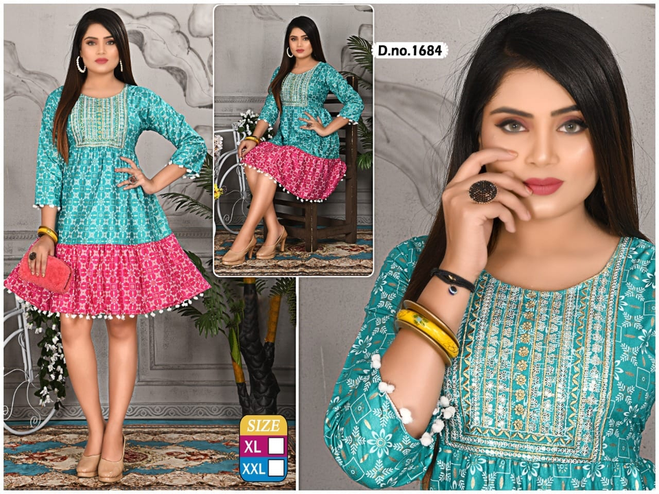 Fancy Work Kurtis xl xxl 290/-  uploaded by Radha Creation , Maira sales for Readymade items on 1/26/2023