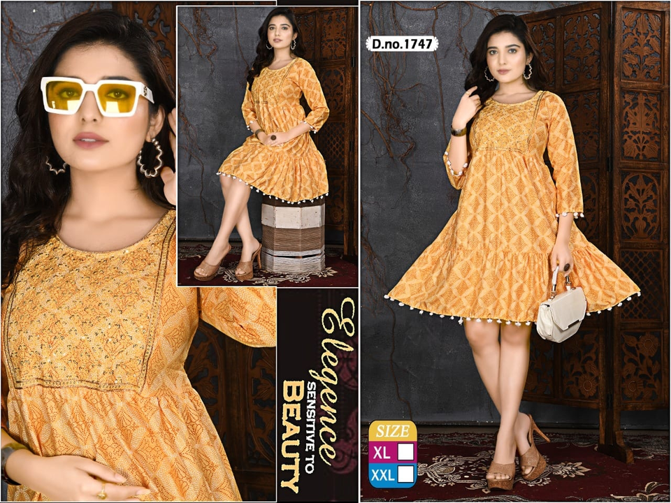 Fancy Work Kurtis xl xxl 290/- uploaded by Radha Creation , Maira sales for Readymade items on 1/26/2023