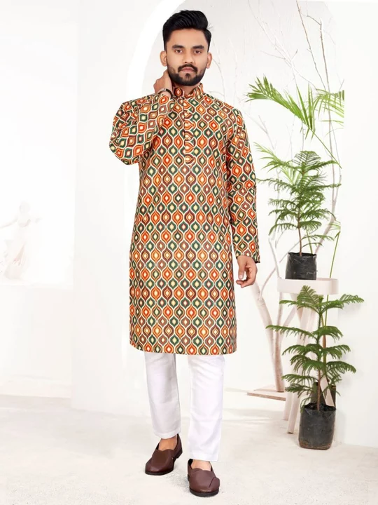 Product image of Mens kurta pajama, price: Rs. 850, ID: mens-kurta-pajama-7d7fbd4b