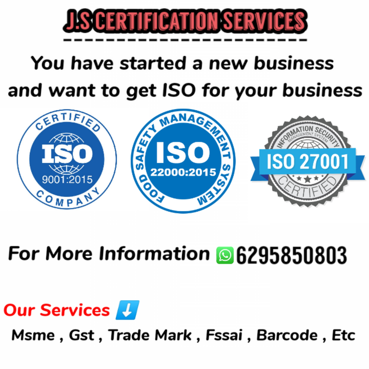 Post image Need ISO Certification Contact 6295850803