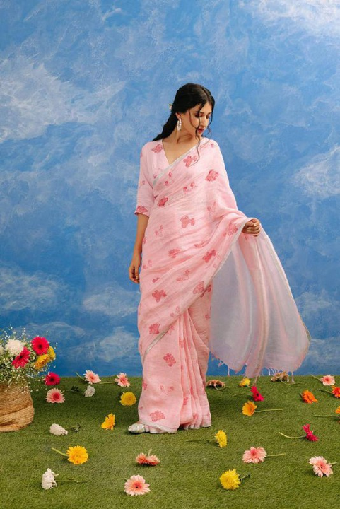 *Fabric* - Original Linen With Silver Jari Patta. *Work* - Digital Print. *Saree length* - 6.30 Cu uploaded by business on 1/26/2023