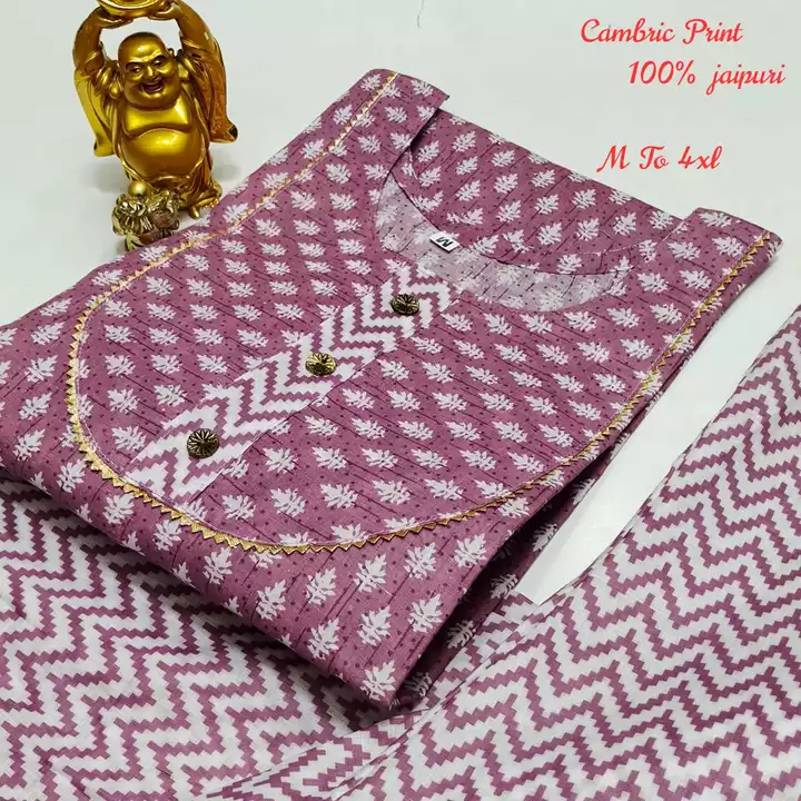 Premium Jaipuri Cotton kurti pant set for women  uploaded by ISHAAN TEXTILES on 1/27/2023