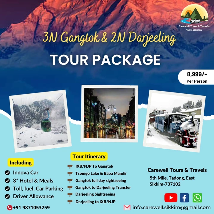 3N Gangtok & 2N Darjeeling Tour Package uploaded by business on 1/27/2023