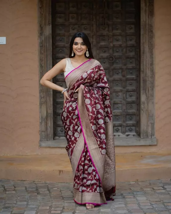 Soft litchi silk saree uploaded by Prahi fashion on 1/27/2023