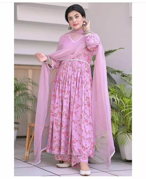 Long gown with plazo and dupatta  uploaded by business on 1/27/2023