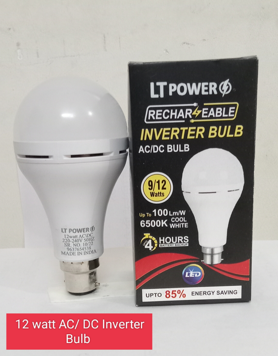 12 watt  AC DC Inverter Bulb  uploaded by LT Power solution on 5/29/2024