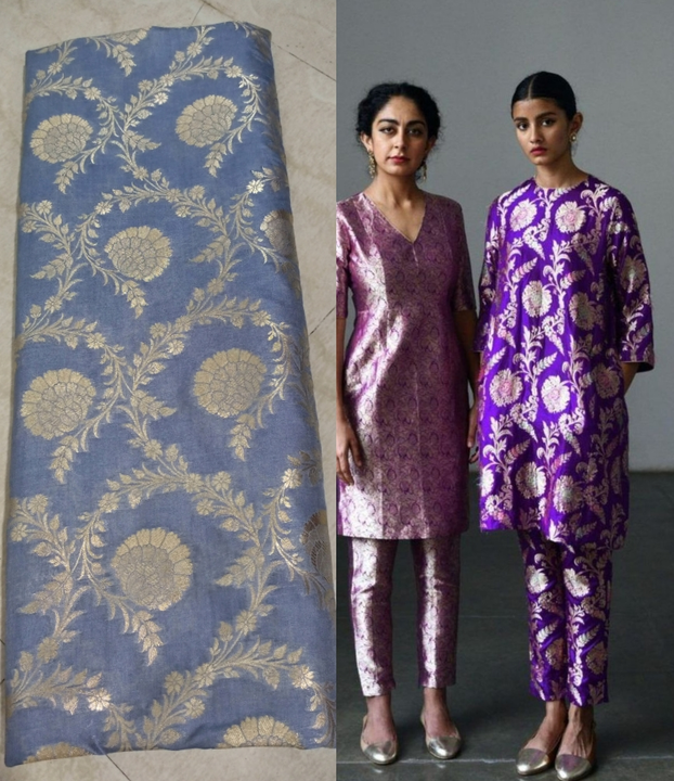 Heavy banarasi silk brocade fabric  uploaded by Aala silk fabrics on 1/27/2023