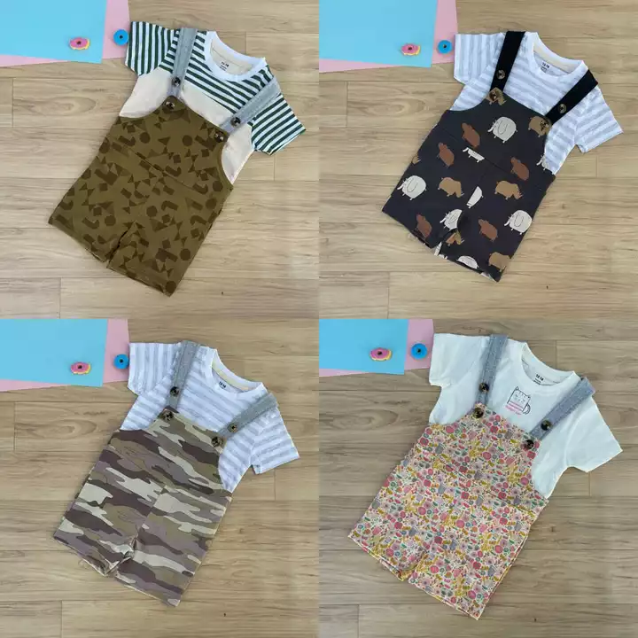 Infant Dungarees with T shirt set uploaded by Smart Sourcing on 1/27/2023