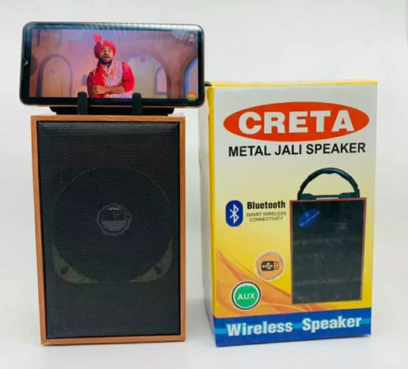Creta wooden speaker (20p cartoon) with solid battery og quality speaker uploaded by FACTCLUB on 1/27/2023