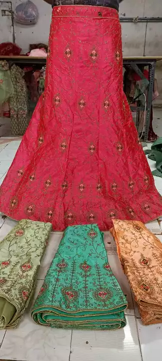 Satin lehnga 4 color, uploaded by business on 1/27/2023