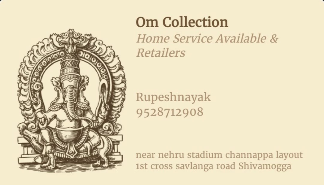 Visiting card store images of Om fashion