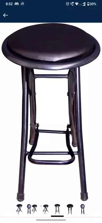 IYB Home Folding Stool – Heavy Duty 21-Inch Seating Height Collapsible Padded Round Stool with Foot  uploaded by IYB Enterprises on 1/27/2023