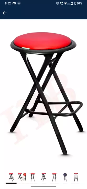 IYB Home Folding Stool – Heavy Duty 21-Inch Seating Height Collapsible Padded Round Stool  uploaded by business on 1/27/2023