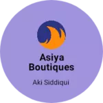 Business logo of Asiya boutiques