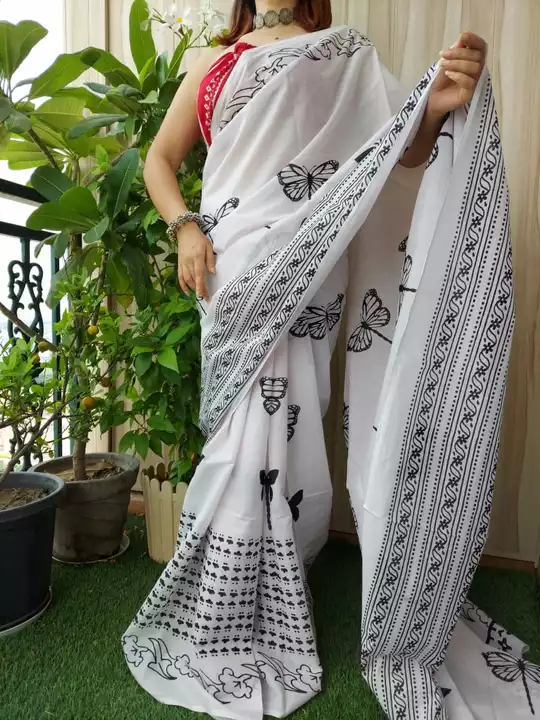 Malmal cotton saree uploaded by business on 1/27/2023