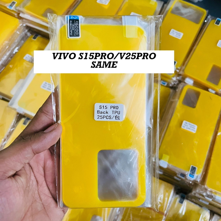 Mobile back yellow screen guard transparent 2 cut uploaded by Chamunda Mobile B2B on 1/27/2023