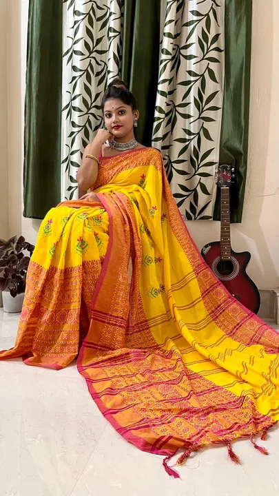 Khadi cotton begompuri new design boutique saree uploaded by Rs handlooms on 1/28/2023