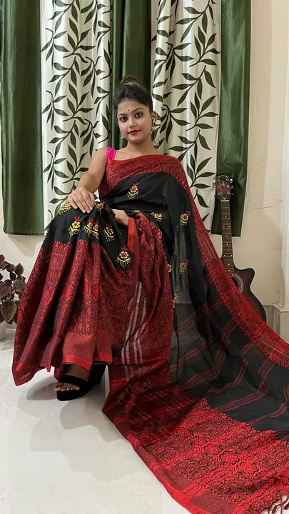 Khadi cotton begompuri new design boutique saree uploaded by Rs handlooms on 1/28/2023