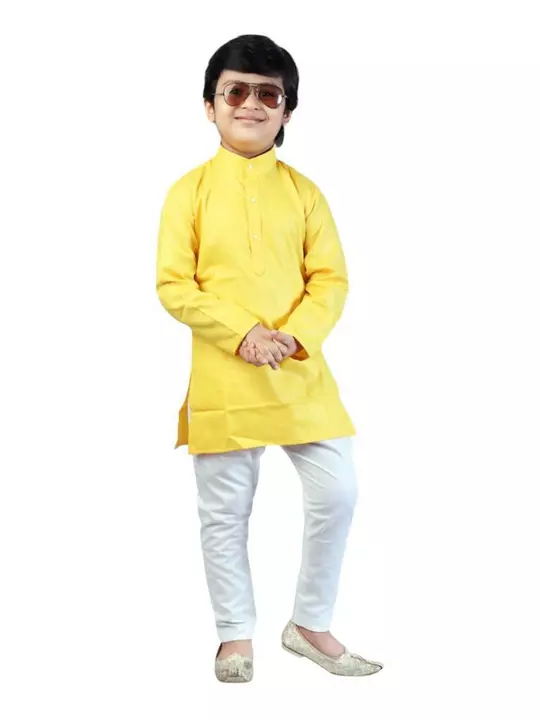 Special yellow kurta pyjama (cotton) uploaded by Mohit Garments  on 5/3/2024
