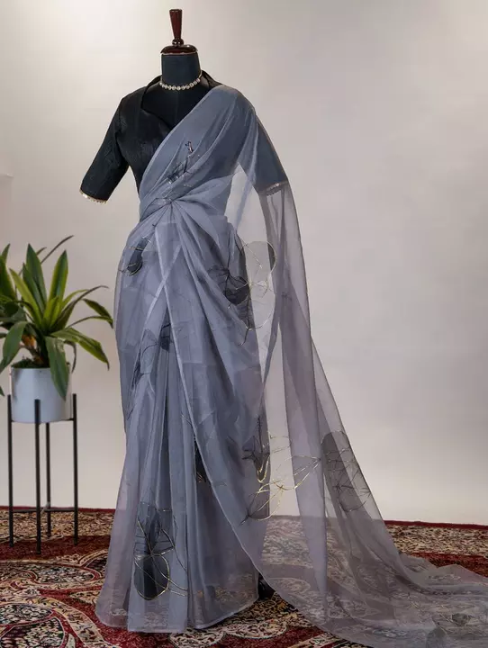 Organza Saree uploaded by business on 1/28/2023