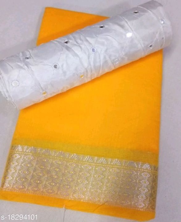 Linen sarees with blouse uploaded by business on 2/16/2021