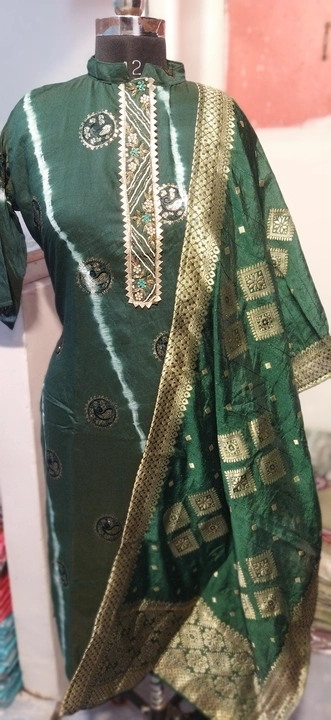 Product image with price: Rs. 750, ID: chanderi-top-with-dupatta-696bf9f0
