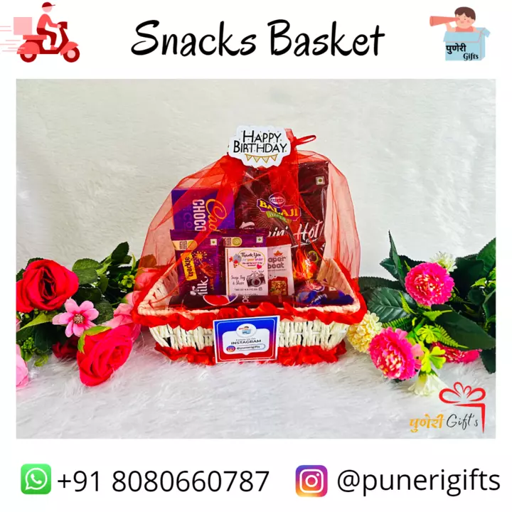 Customised snacks basket  uploaded by Puneri Gifts on 1/28/2023