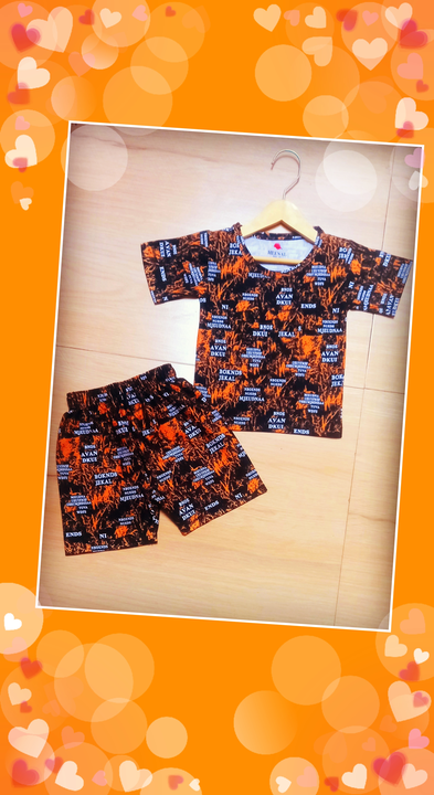 Product image with price: Rs. 125, ID: kids-set-top-and-short-set-68dae471