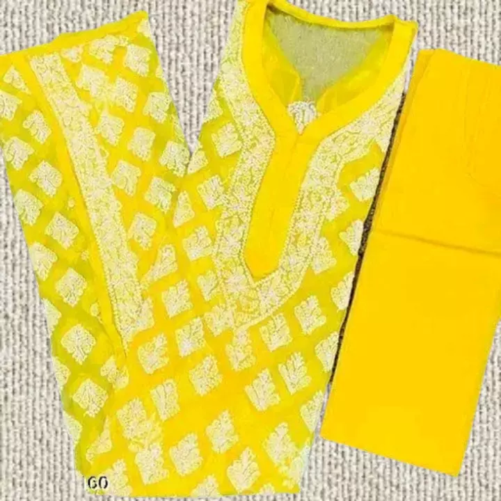Lucknowi Chikan kurti  uploaded by Lucknowi Chikan Collection on 1/29/2023