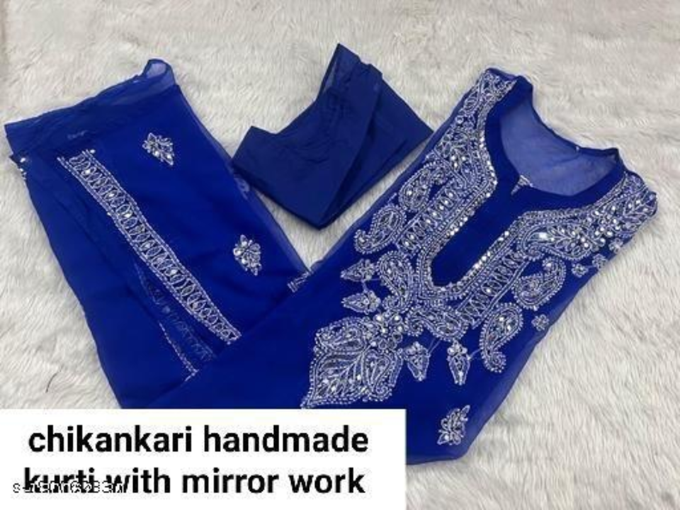 Galabooti kurti Mirror with Inner  uploaded by Lucknowi Chikan Collection on 1/29/2023