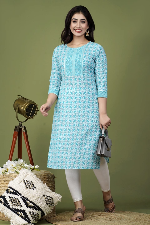 Post image Women Printed kurti with Gotta Work
Color : light blue
Size : M -XXL
Price :180 only