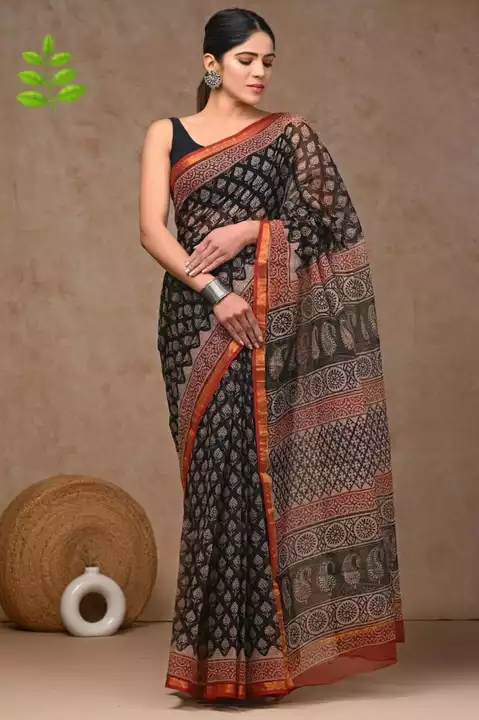 Hand block printed Kota doriya saree with blouse  uploaded by Chhipa indigo fab on 1/29/2023