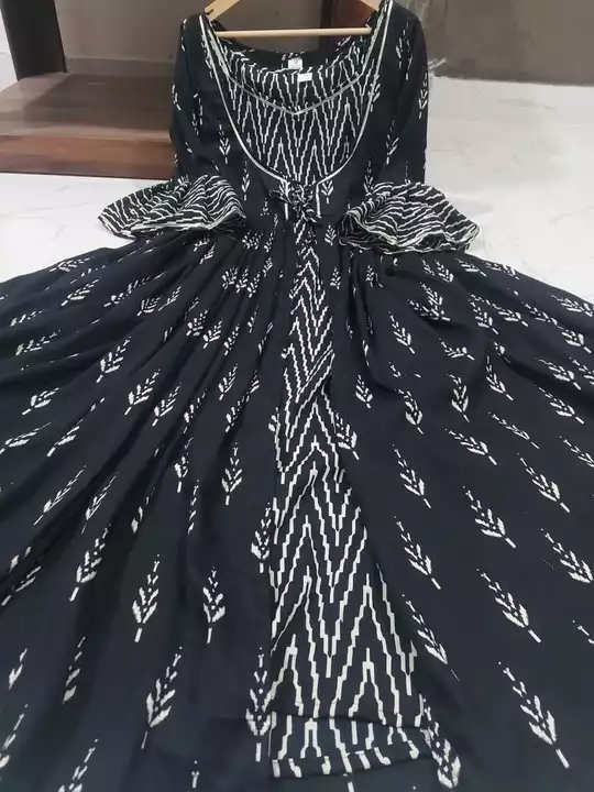 Gown beautiful black printed  uploaded by A.L Fashion on 1/29/2023