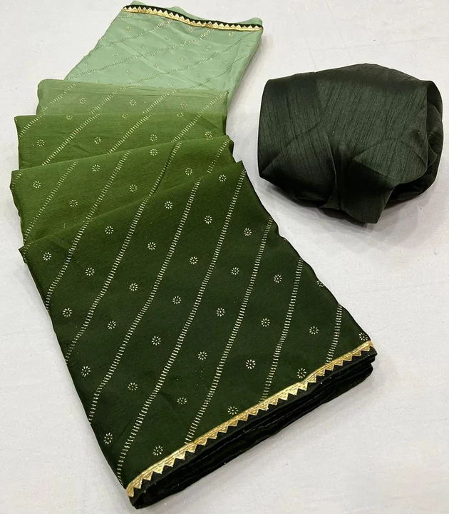 Chinon fancy silk saree uploaded by GS TRADERS on 1/29/2023