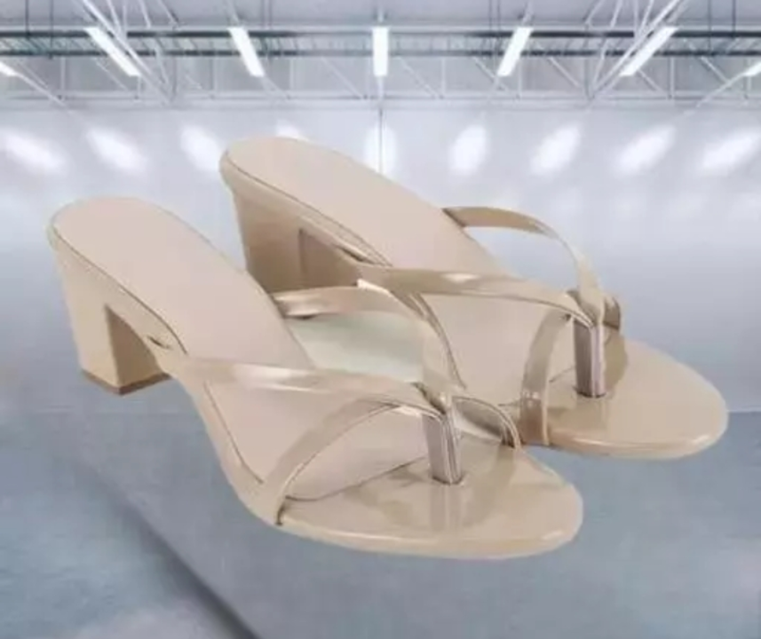 Women's Fancy Block heels Beige Sandals uploaded by business on 1/29/2023