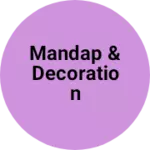 Business logo of Mandap & decoration
