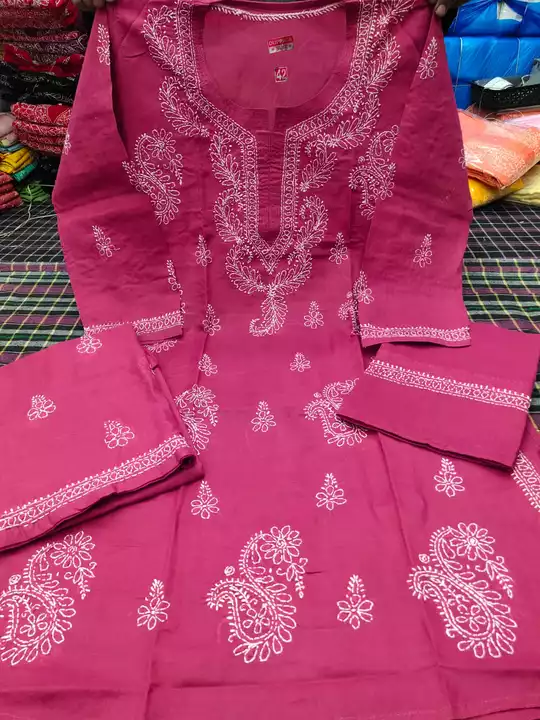 Lucknowi chikan work plazzo suit with full dupatta  uploaded by Wahid & sons chikan arts on 1/30/2023