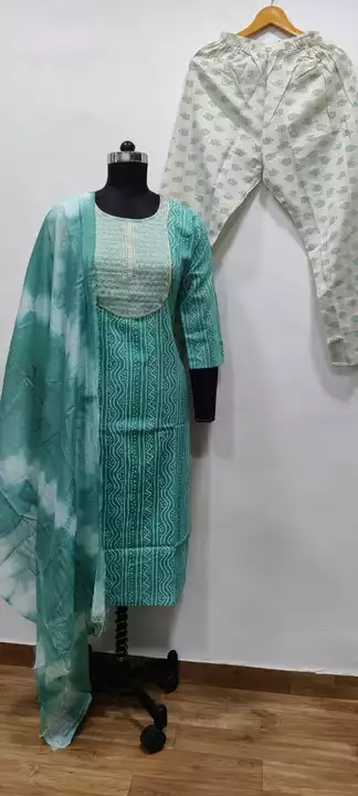 Kurti with pant n duppata  uploaded by Clothing on 1/30/2023