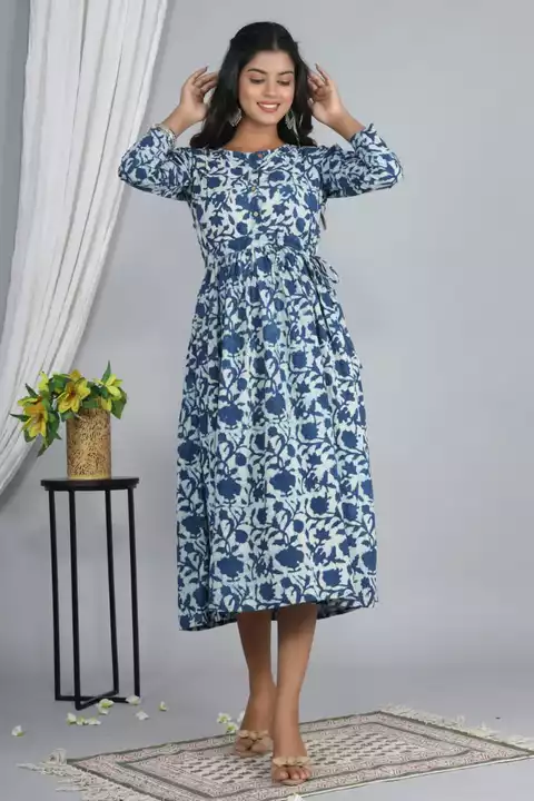 Bagru hand block printed one piece cotton dress  uploaded by business on 1/30/2023
