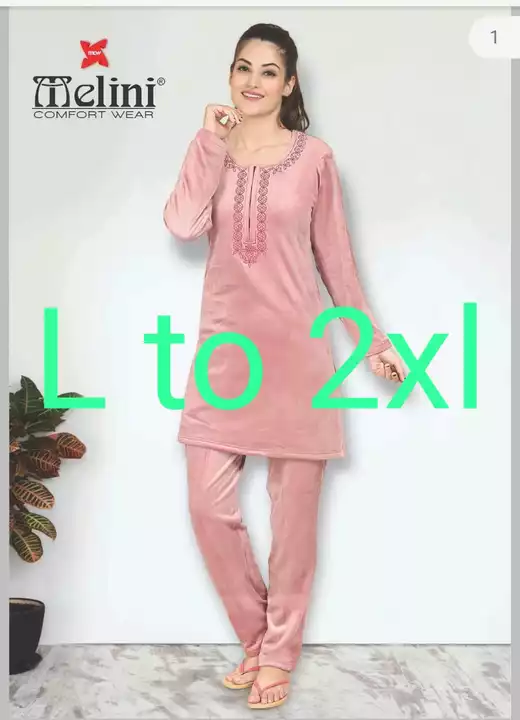 Melini Brand Long Night suits uploaded by Jain Collection by Shifali jain on 1/30/2023