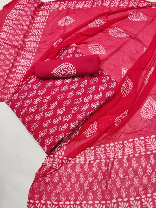 Chiffon dupatta batik print salwar suit  uploaded by B Prints The Factory Outlet on 1/30/2023