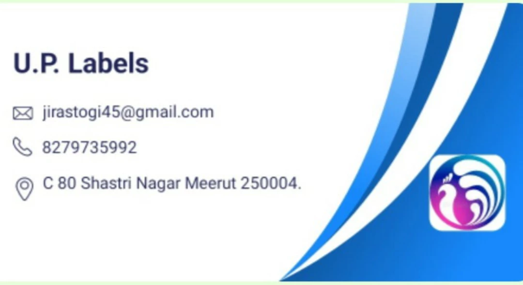 Visiting card store images of U.P.Labels