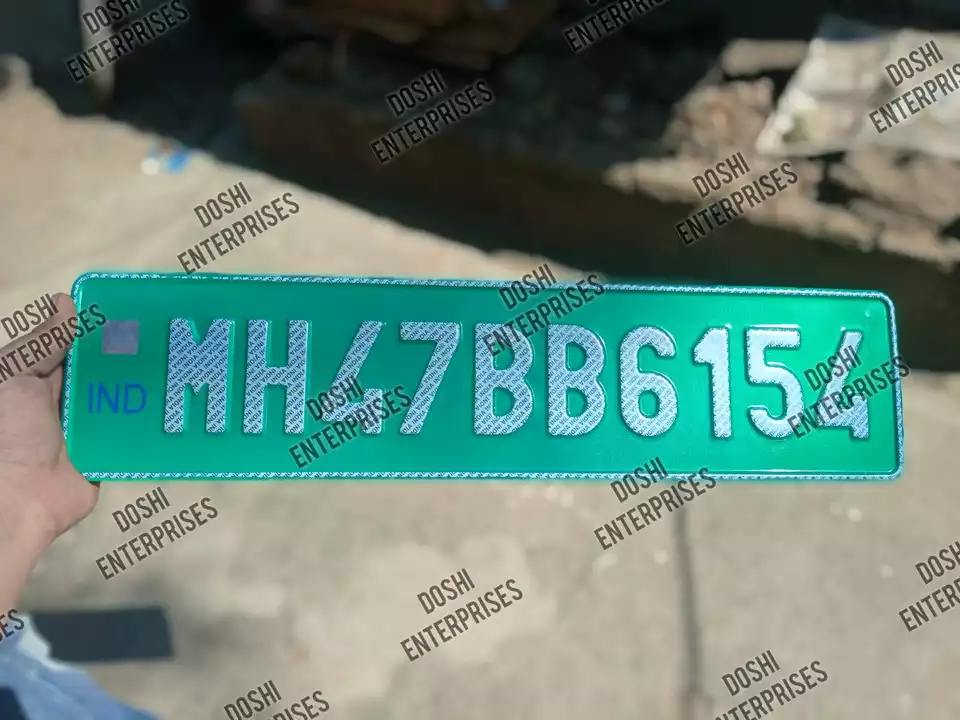 Electric car number plate uploaded by Doshi enterprises on 1/30/2023
