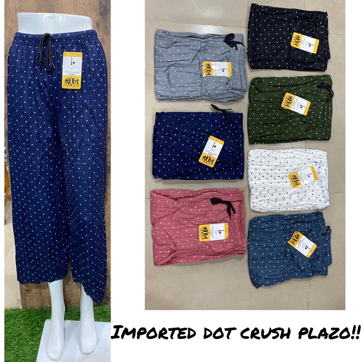 Imported crush print plazo uploaded by business on 1/30/2023