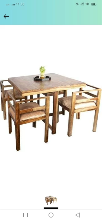 Wooden four seater dining set  uploaded by Sarswati furniture on 1/31/2023