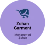 Business logo of Zohan garment