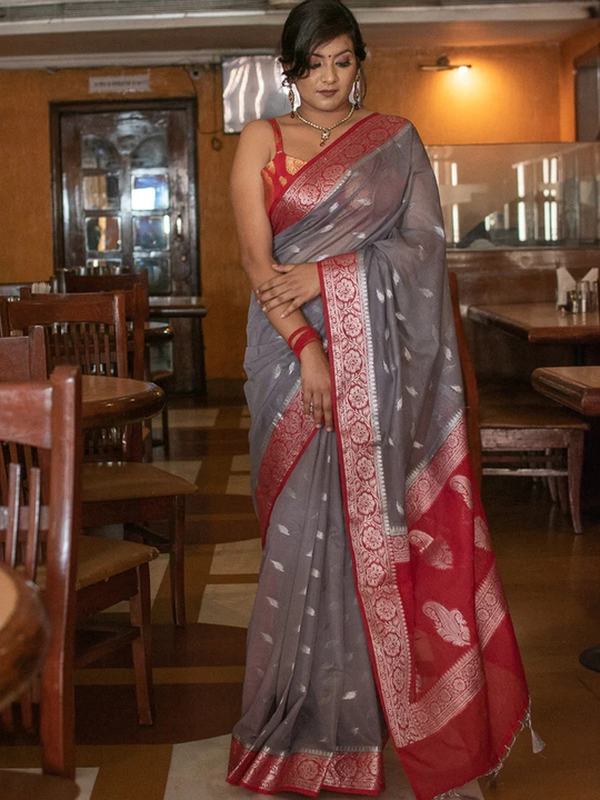 Post image Hey! Checkout my updated collection Semi Georgette Silk Saree.