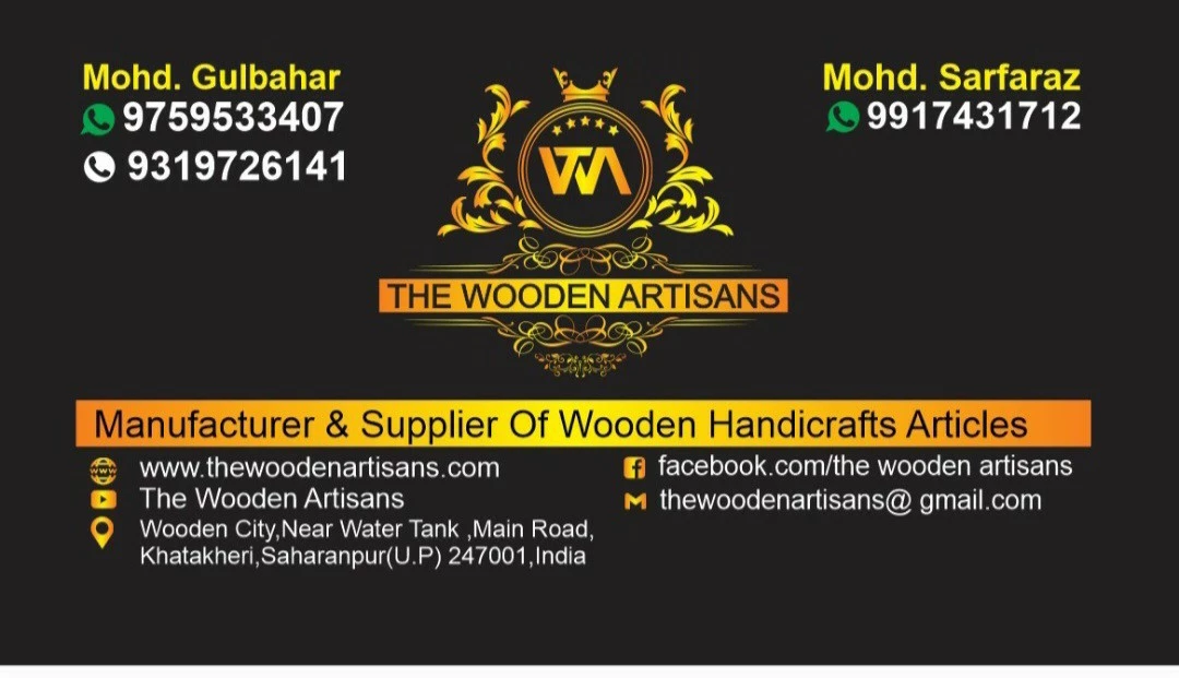 Visiting card store images of The wooden artisans