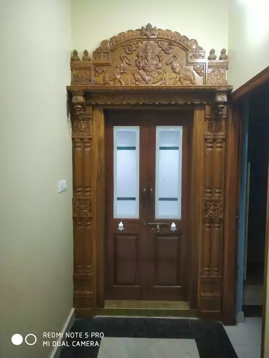 Poja room doors  uploaded by Sri Balaji Enterprises Wood works on 1/31/2023